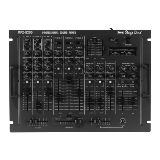 IMG STAGE LINE MPX-8200 Instruction Manual