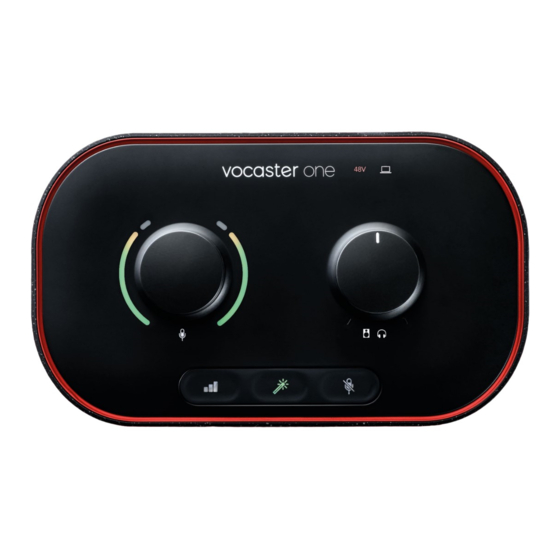 Focusrite vocaster one User Manual