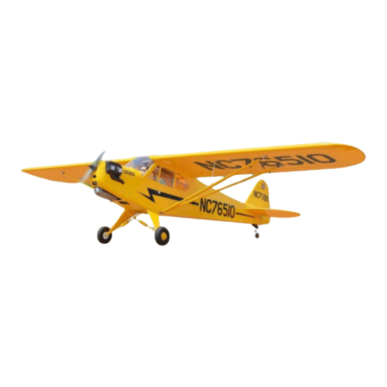 Black Horse Model Motion RC PIPER J-3 CUB Instruction Manual Book
