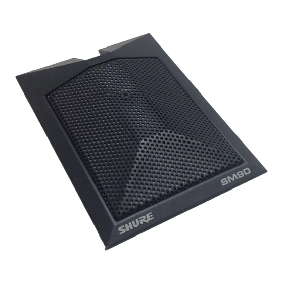 Shure SM90 Technical Data