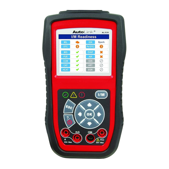 Autel AutoLink AL539 Quick Reference Manual
