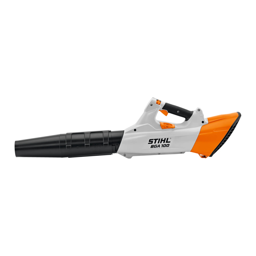 STIHL BGA 100 - Battery Powered Leaf Blower Manual