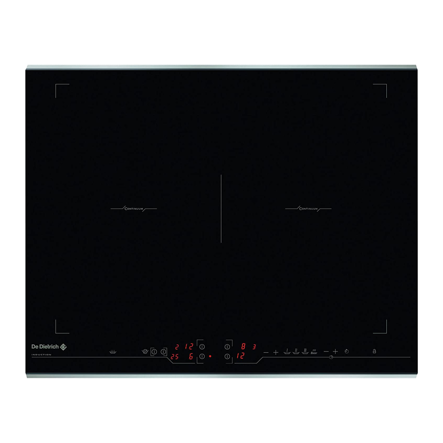 DeDietrich DTI1053W Manual To Installation And Use