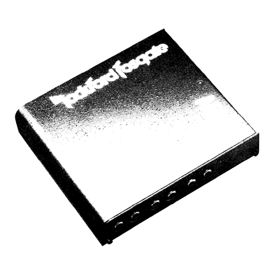 Rockford Fosgate AF/4HD Installation Manual