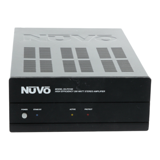 Nuvo NV-P2100 Wiring Diagram And Specifications