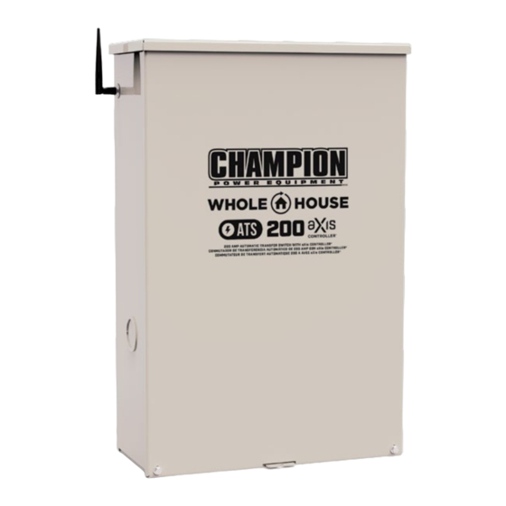 Champion 102006 Installation Manual