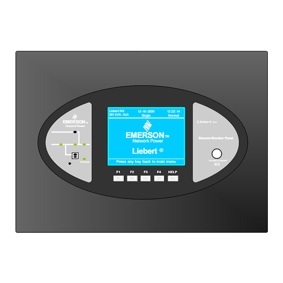 Emerson Liebert Remote Monitoring Panel User Manual