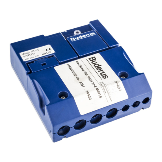 Buderus xM10 Series Installation Instructions Manual