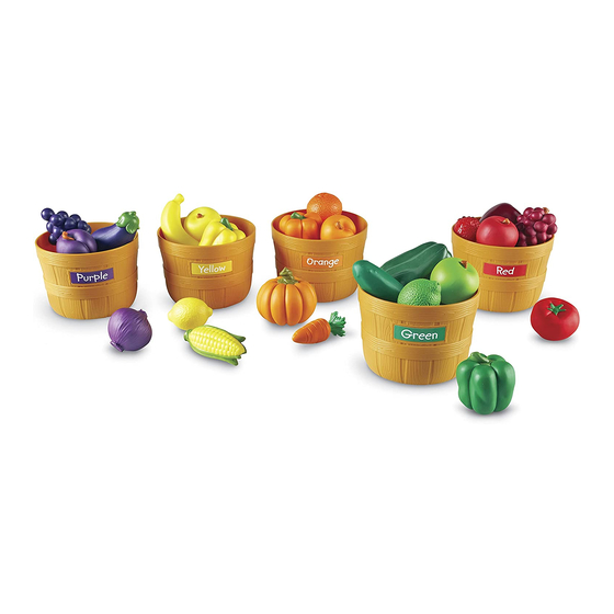 Learning Resources Fruit and Vegetable Color Sorting Set Activity Manual