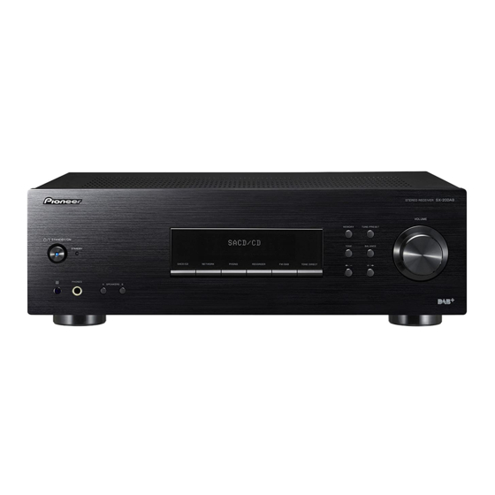Pioneer SX-20DAB-S Operating Instructions Manual