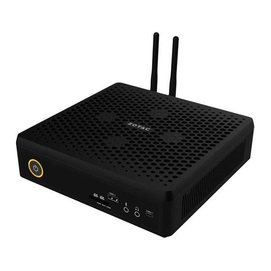 Zotac ZBOX E Series Quick Start Manual