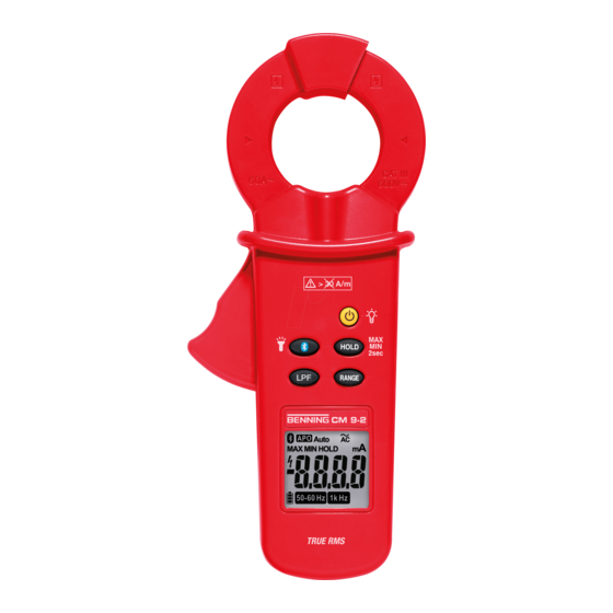 User Manuals: Benning CM 9-2 Leakage Current Clamp