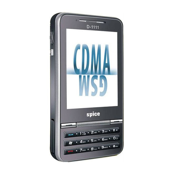 Spice DUAL D-1111 Mode Mobile Manuals