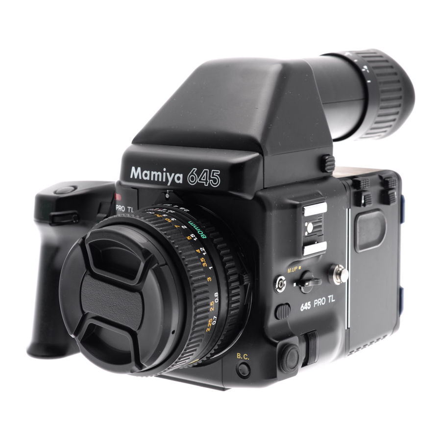 MAMIYA PRO 645 INSTRUCTIONS MANUAL Pdf Download | ManualsLib