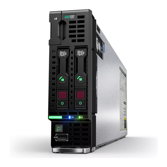 Hewlett Packard Enterprise ProLiant BL460c Gen10 Maintenance And Service Manual