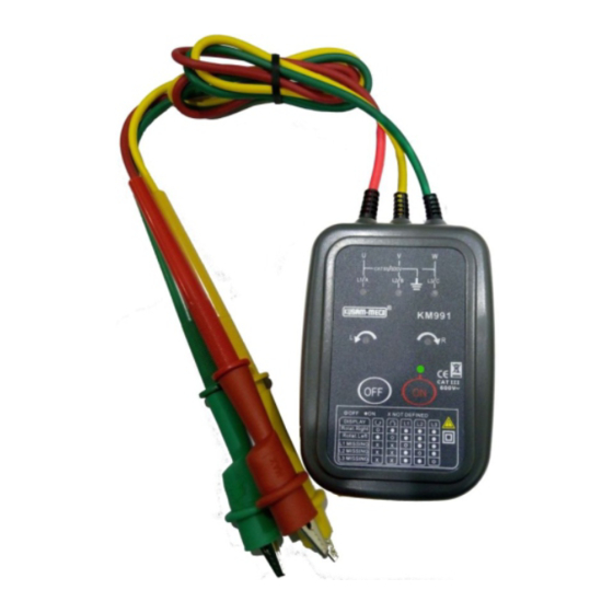 Kusam-meco KM 991 Operation Manual