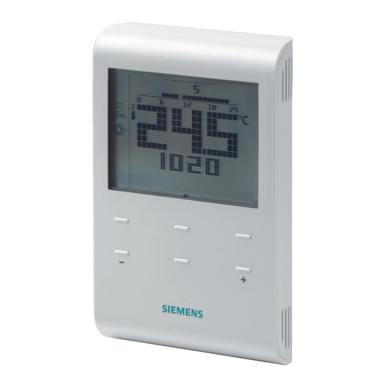 Siemens RDE100.1RF Operating Instructions