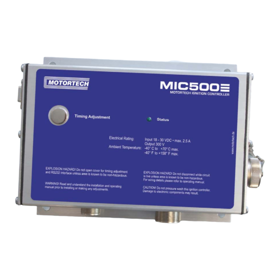 Motortech MIC500 Operating Manual