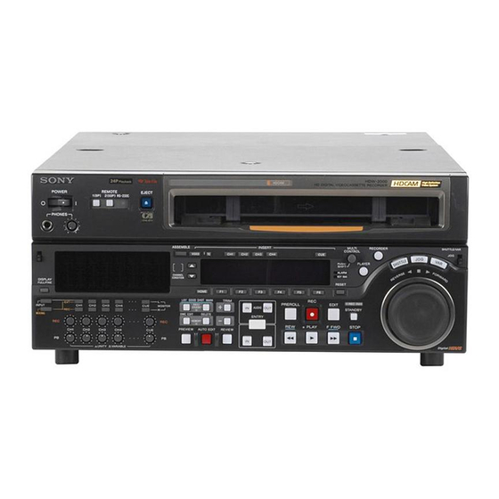 Sony HDW-D2000 Operation Manual