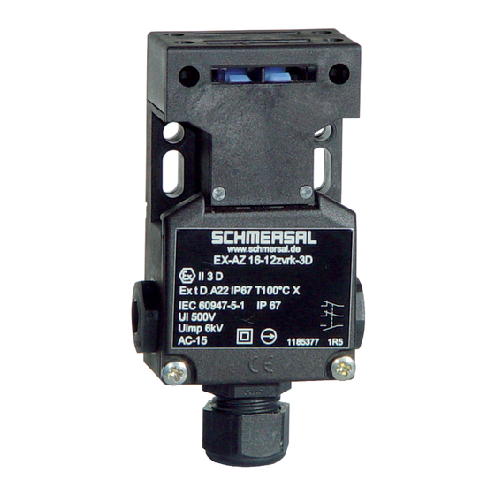 schmersal EX-AZ 16 Operating Instructions