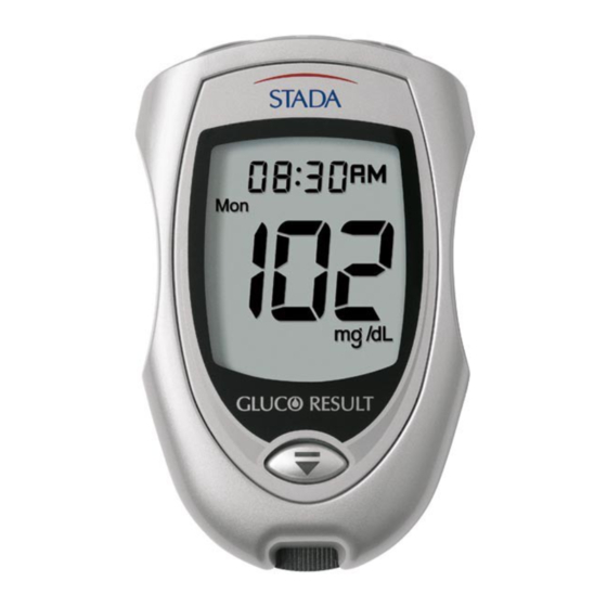 NIPRO Diagnostics STADA Gluco Result Quick Start Manual