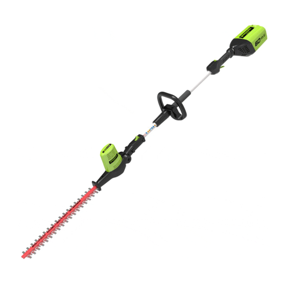 GreenWorks G60PHT Cordless Hedge Trimmer Manuals
