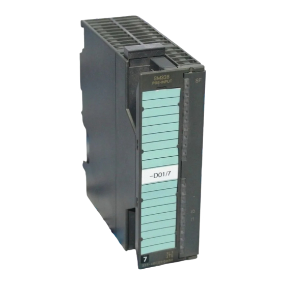 Siemens POS INPUT Reference Manual