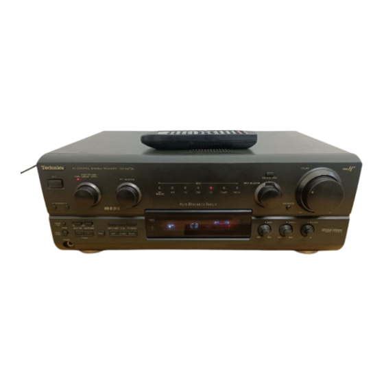 Technics SA-AX730 Operating Instructions Manual