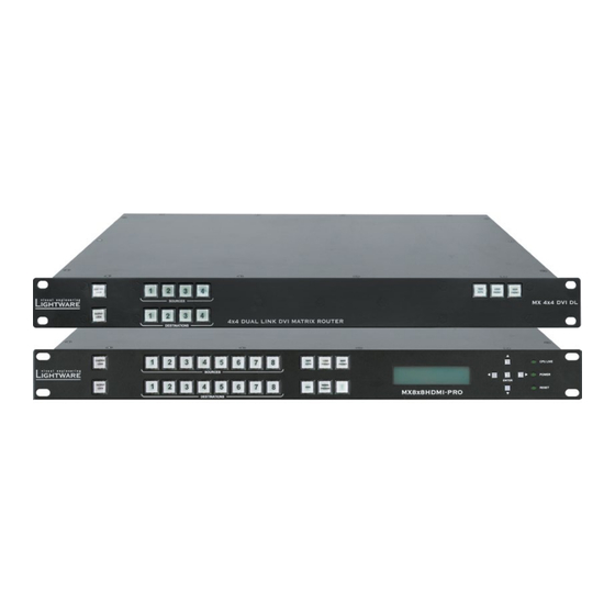 Lightware 4x4DVI-DL Quick Start Manual