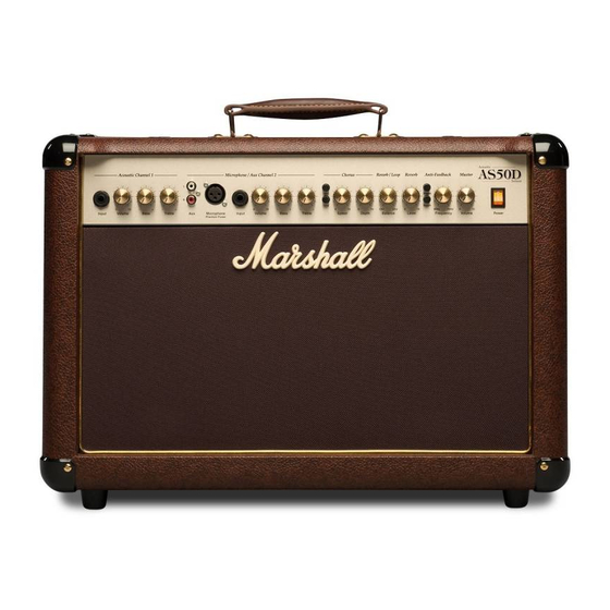 Marshall Amplification AS50D Owner's Manual