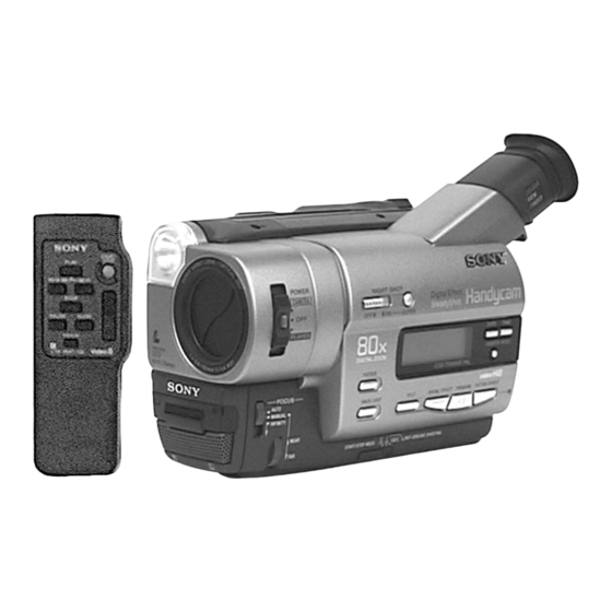 Sony CCD-TR913E Service Manual