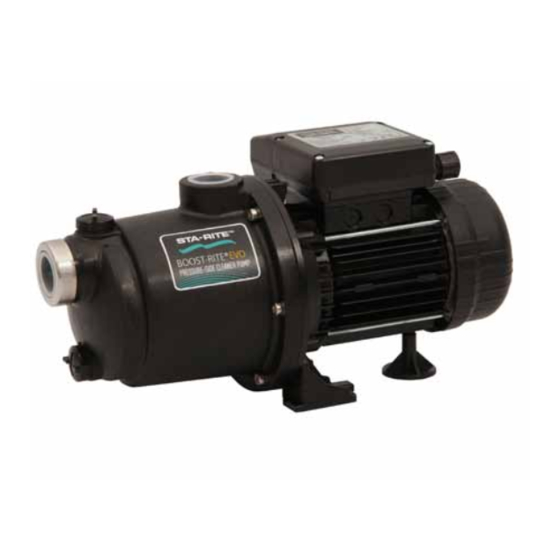 STA-RITE BOOST-RITE EVO Installation Manual