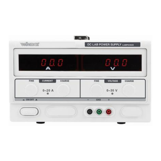 Velleman LABPS3020 User Manual
