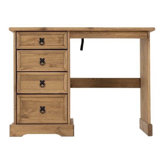 Seconique CORONA 4 DRAWER DRESSING TABLE Assembly Instructions Manual