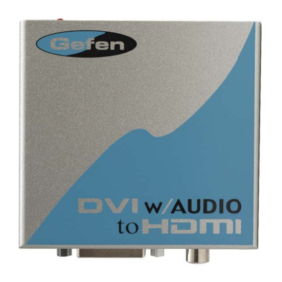 Gefen DVIAUD-2-HDMI User Manual
