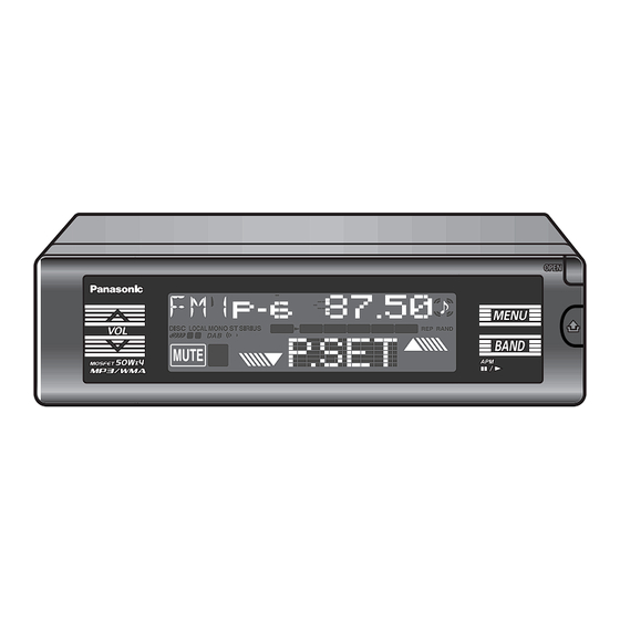 Panasonic CQ-HX1003W Operating Instructions Manual
