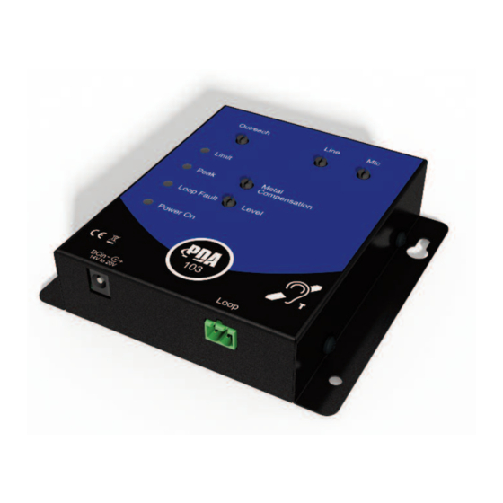 PDA Range 103 Installation Instructions Manual