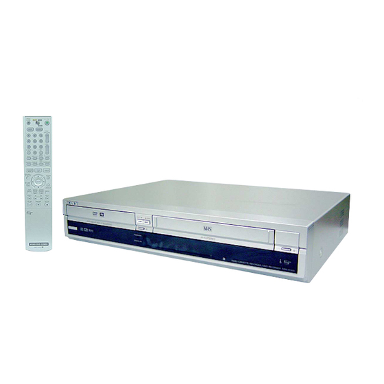 Sony RDR-VX500 Service Manual