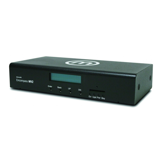 Muzak Encompass MV2 User Manual