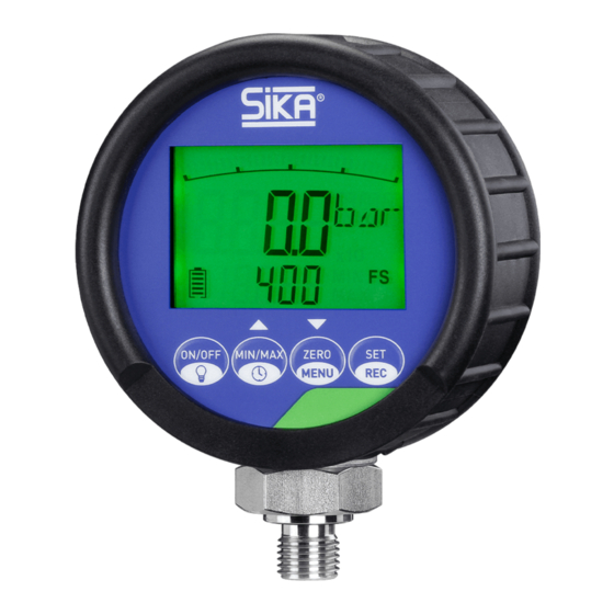 SIKA E2 Digital Pressure Gauge Manuals