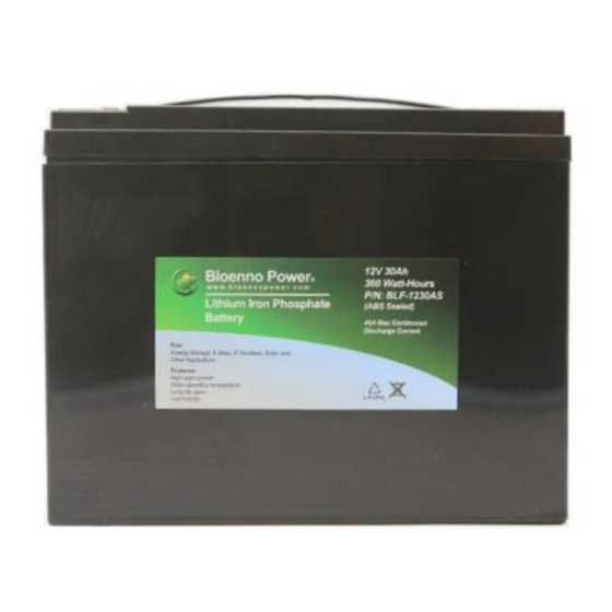 Bioenno Power BLF-1230AS User Manual