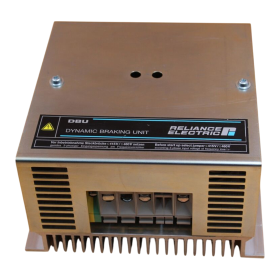 Rockwell Automation RELIANCE ELECTRIC INVERTRON DBU-50 Instruction Manual