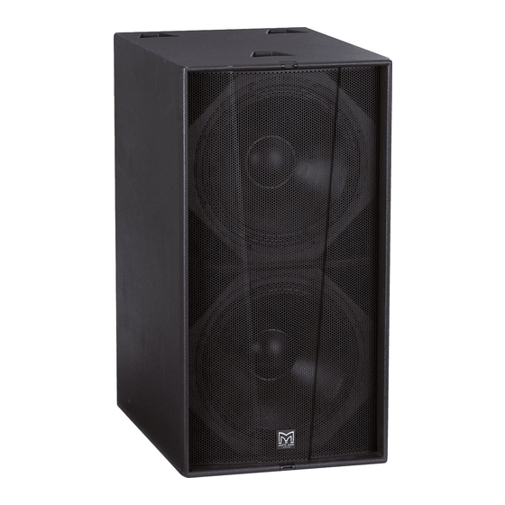 Martin Audio WS218X - SCHEMATICS Manual