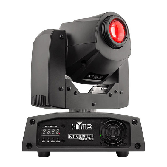 Chauvet Intimidator spot 155 Quick Reference Manual