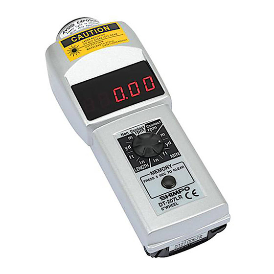 Shimpo DT-207L Instruction Manual