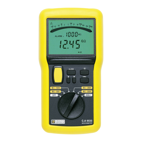 Chauvin Arnoux C.A 6533 User Manual