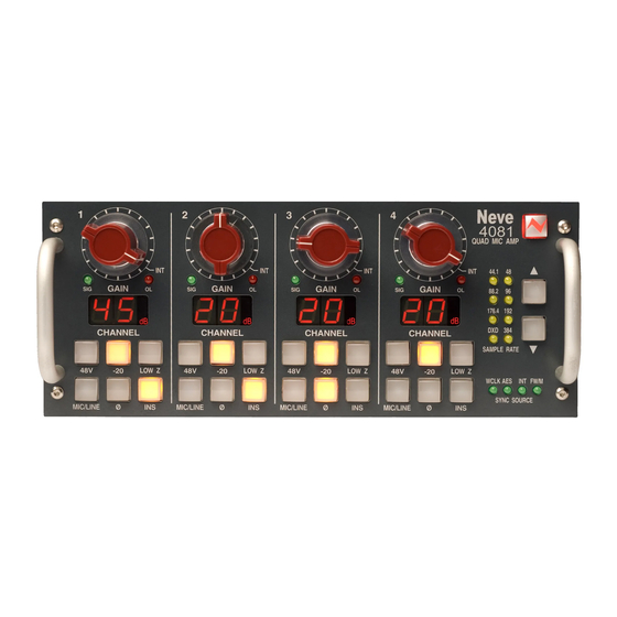 Neve 4081 User Manual