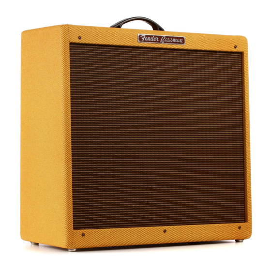 Fender Bassman '59 Operating Instructions Manual