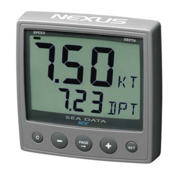 Nexus NX Sea Data Set TH43 Manuals
