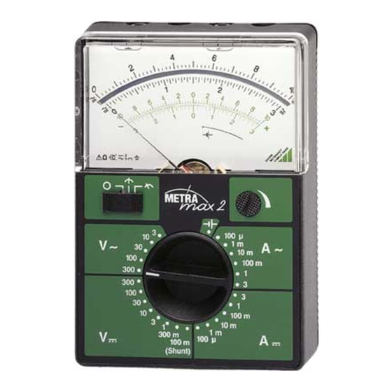 Gossen MetraWatt METRAmax 2 User Manual
